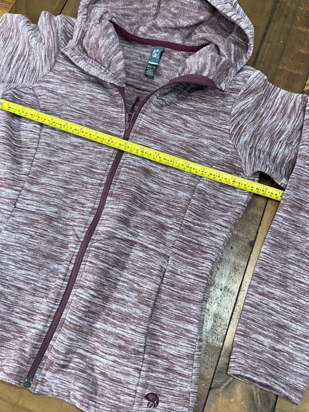 Mountain Hardwear‎ Maroon Heather Fleece Full-Zip - XS